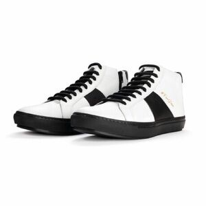 NEW!! Men’s Gernie 613’s High White/Black Leather Lace Up Sneaker Size 9.5